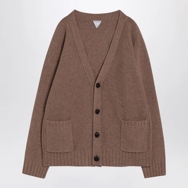 Camel Wool Cardigan made by Bottega Veneta