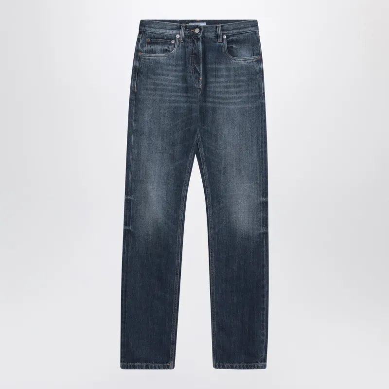 Blue Washed-Out Jeans made by Prada