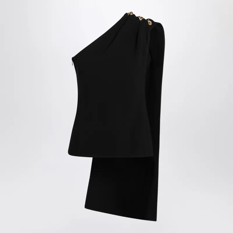 Black Top In Viscose Crêpe And Wool made by Bottega Veneta