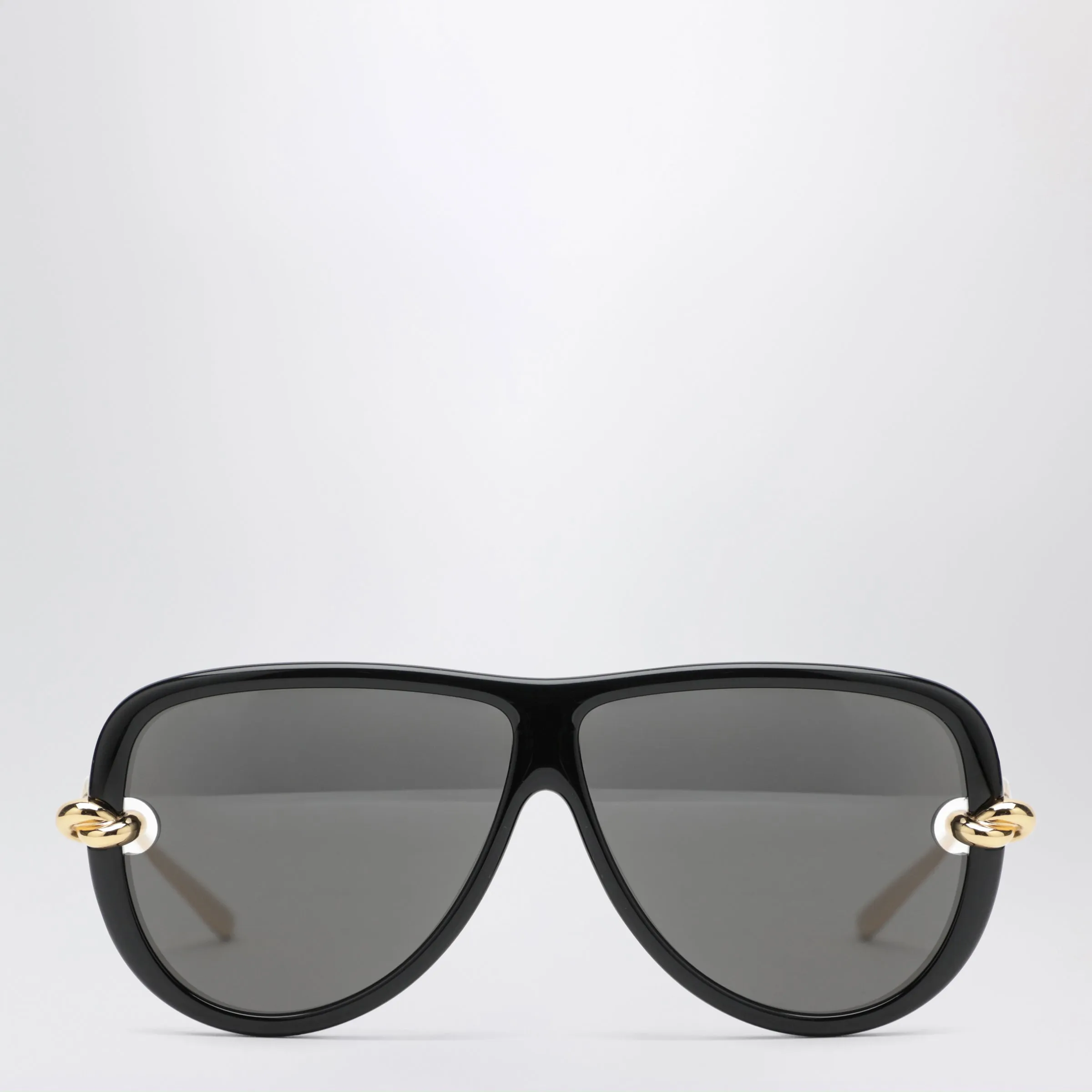 Knot Aviator Sunglasses In Black/Gold sold by Wanan Luxury