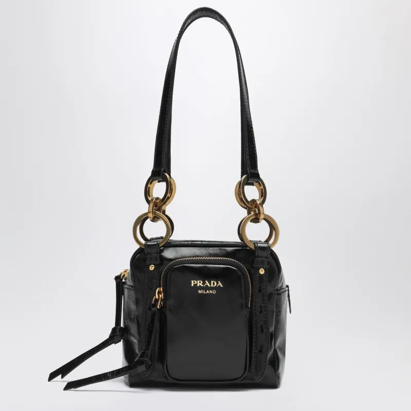Mini Dangle Handbag Black made by Prada