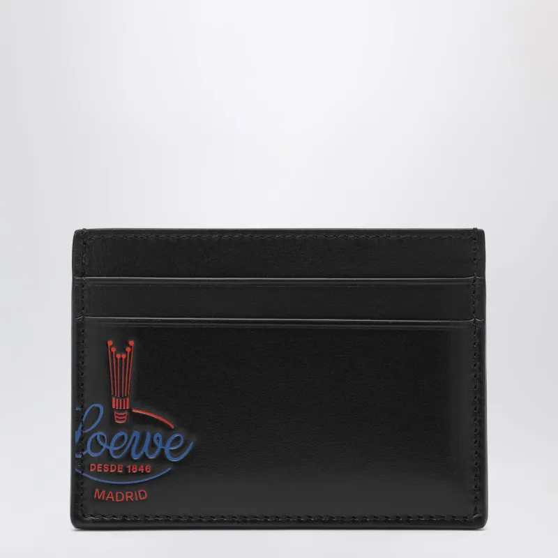 Card Holder In Black Glossy Calf Leather made by Loewe