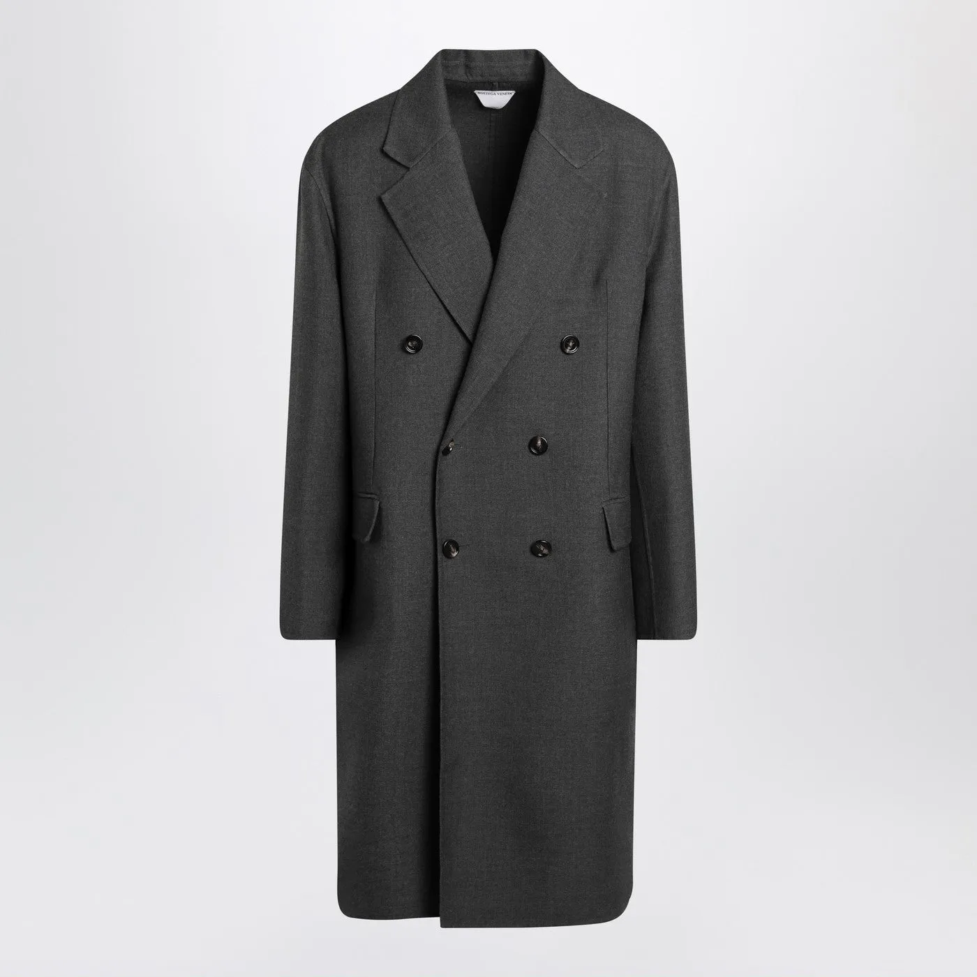 Grey Double-Breasted Wool Coat sold by Wanan Luxury