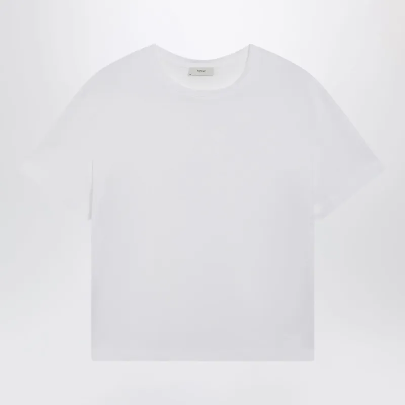 Classic T-Shirt In White Organic Cotton Jersey made by Toteme