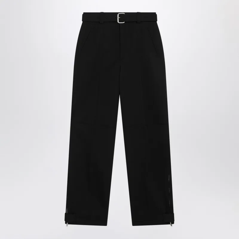 Black Twill Cotton Trousers made by Bottega Veneta