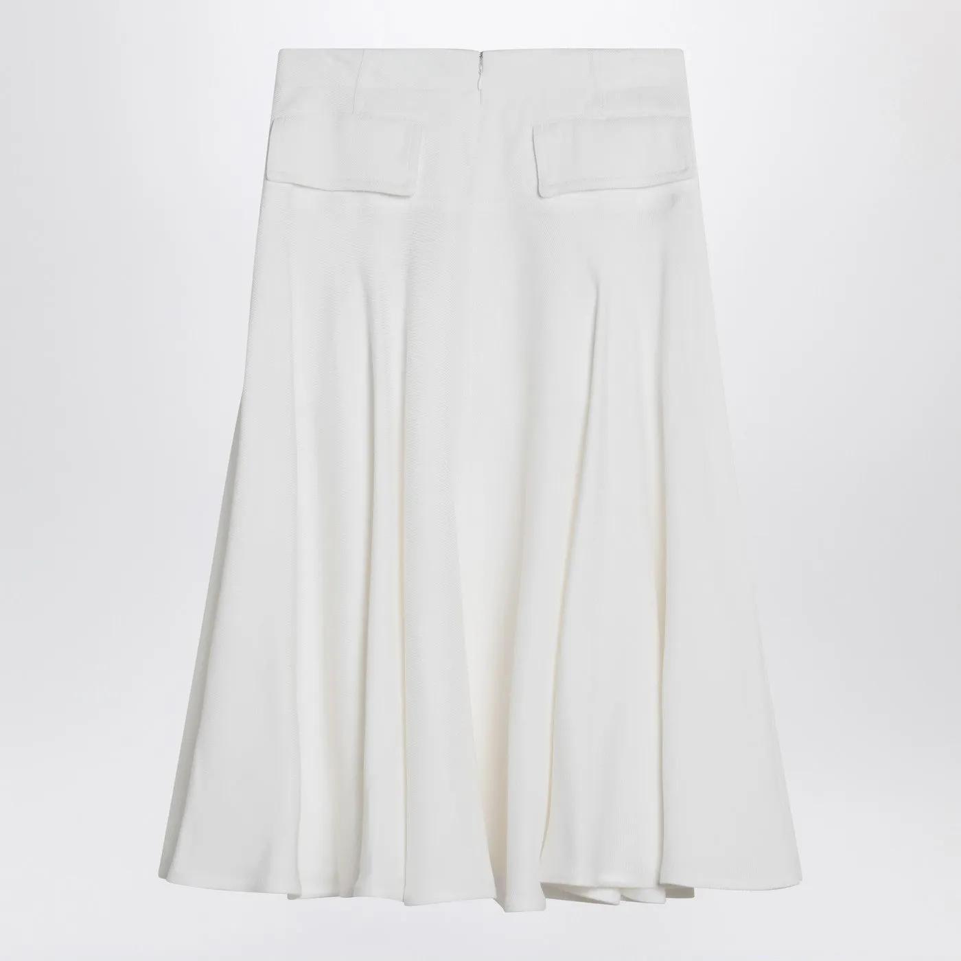 Ivory Pleated Midi Skirt sold by Wanan Luxury product image thumbnail 2