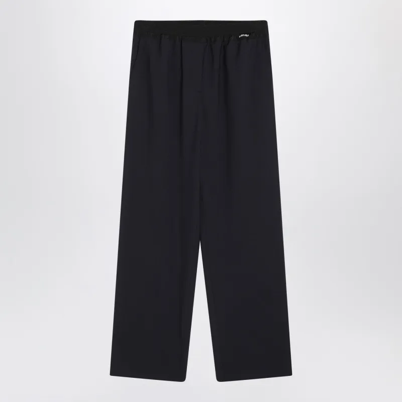 Blue Wool Pants made by Miu Miu