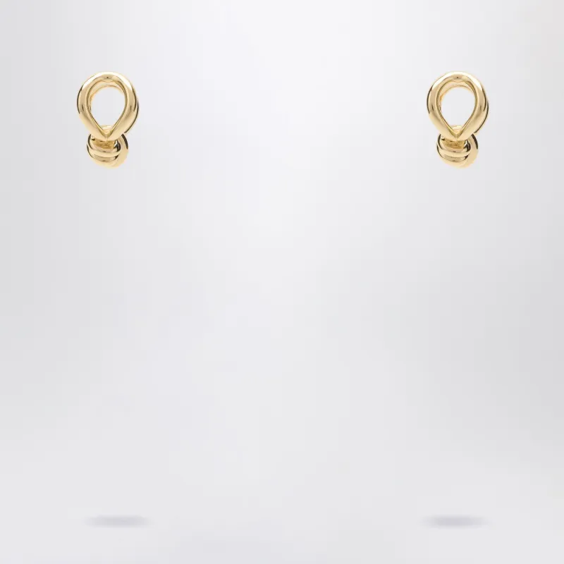 Gold Earrings With Knot Detail. made by Bottega Veneta