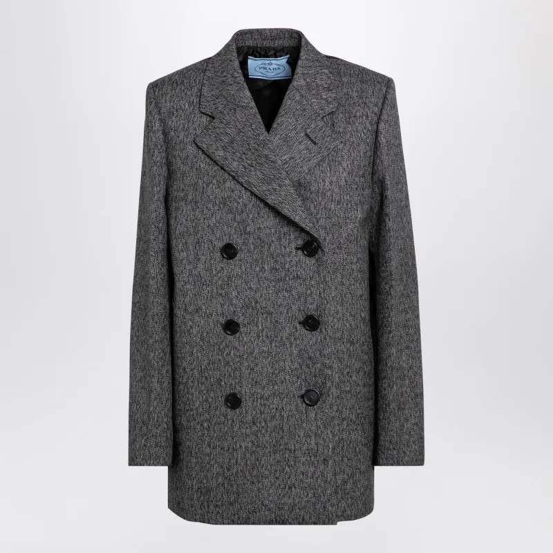 Double-Breasted Jacket In Prince Of Wales made by Prada