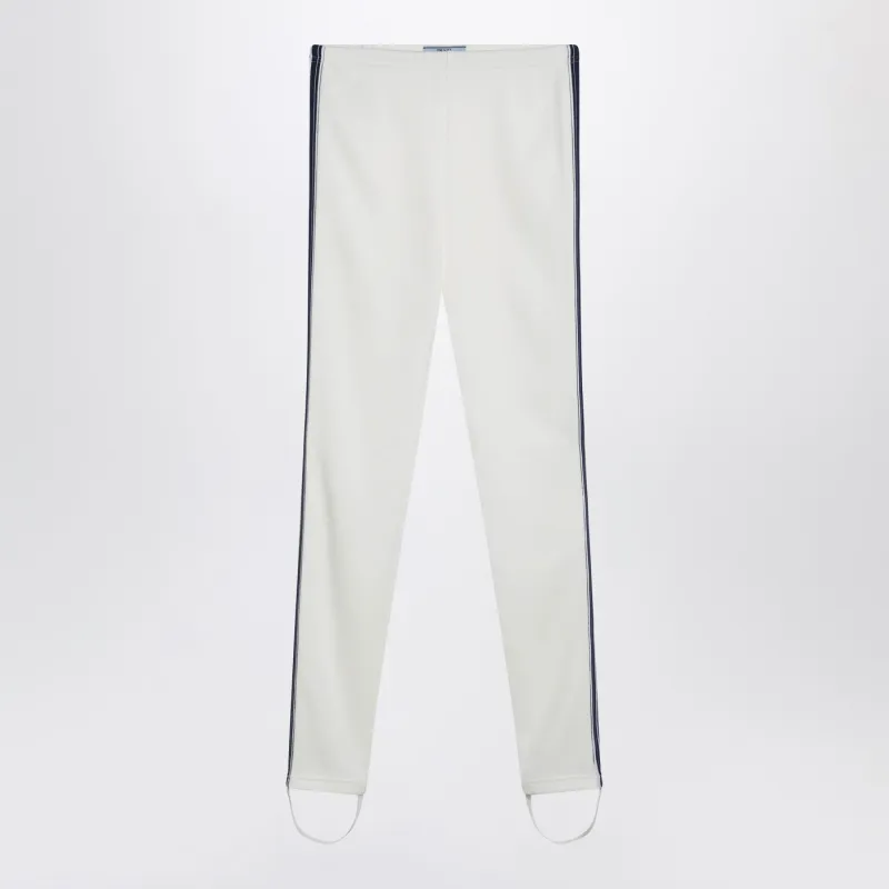 Ivory Technical Fabric Leggings made by Prada