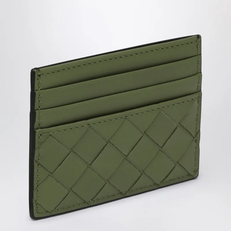 Fondant/Macha Intrecciato Card Holder made by Bottega Veneta
