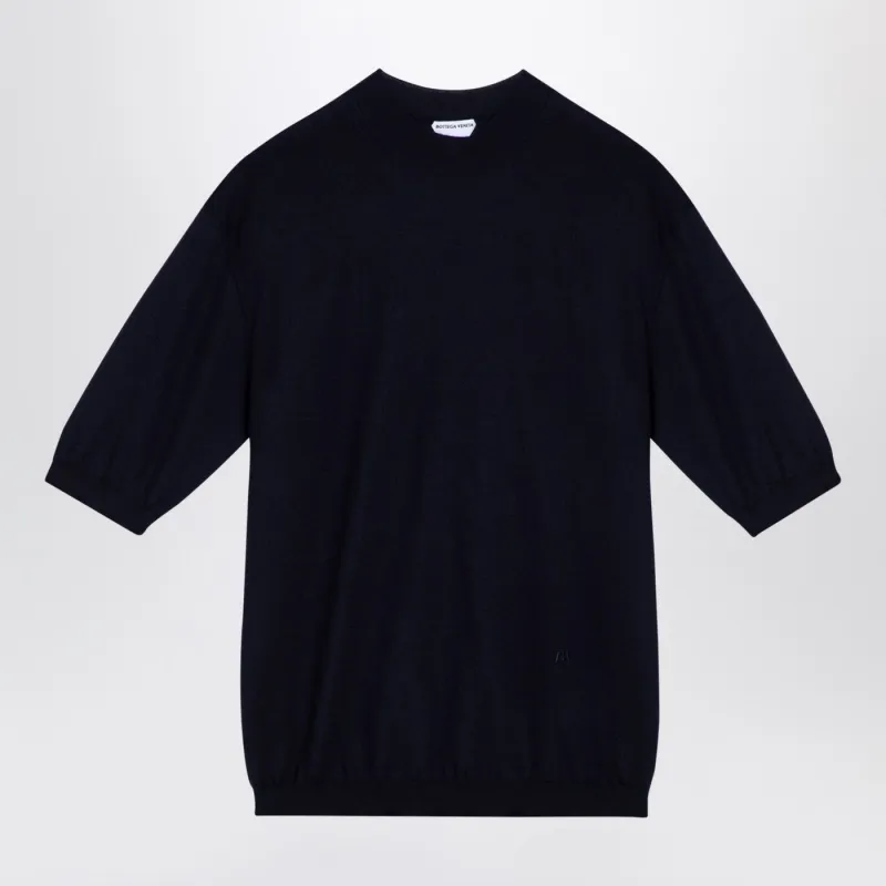 Blue Navy Cashmere Crew-Neck Sweater made by Bottega Veneta