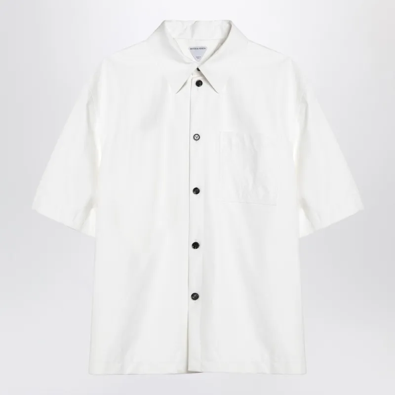 White Leather Shirt made by Bottega Veneta