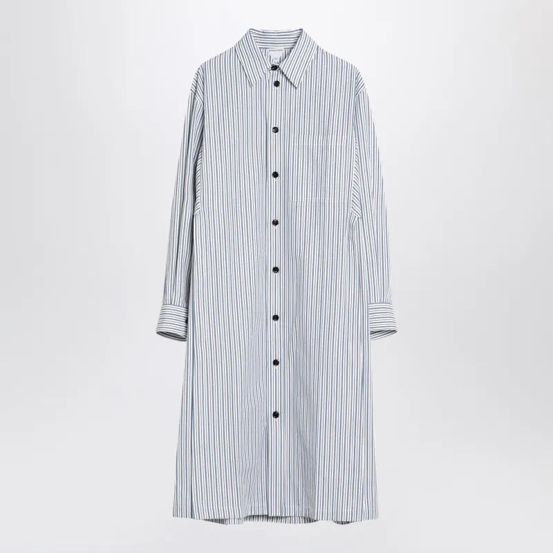 Midi Shirt Dress With Striped Pattern made by Bottega Veneta