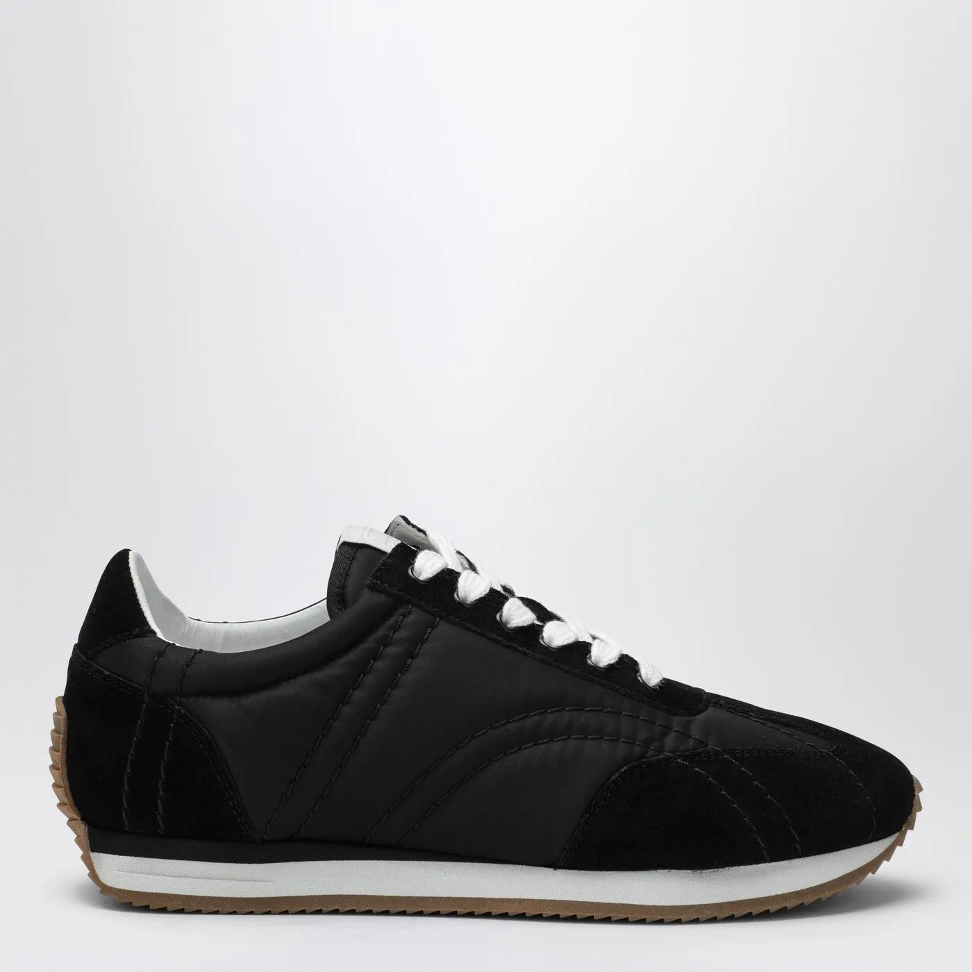 Black Sneakers In Suede And Fabric sold by Wanan Luxury