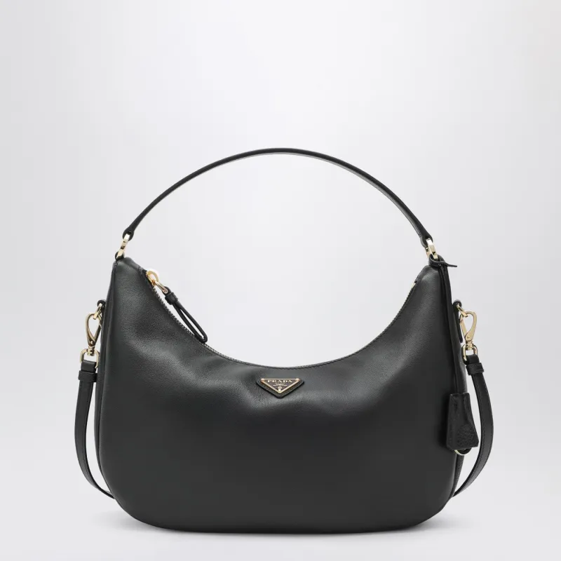 Black Leather Shoulder Bag made by Prada