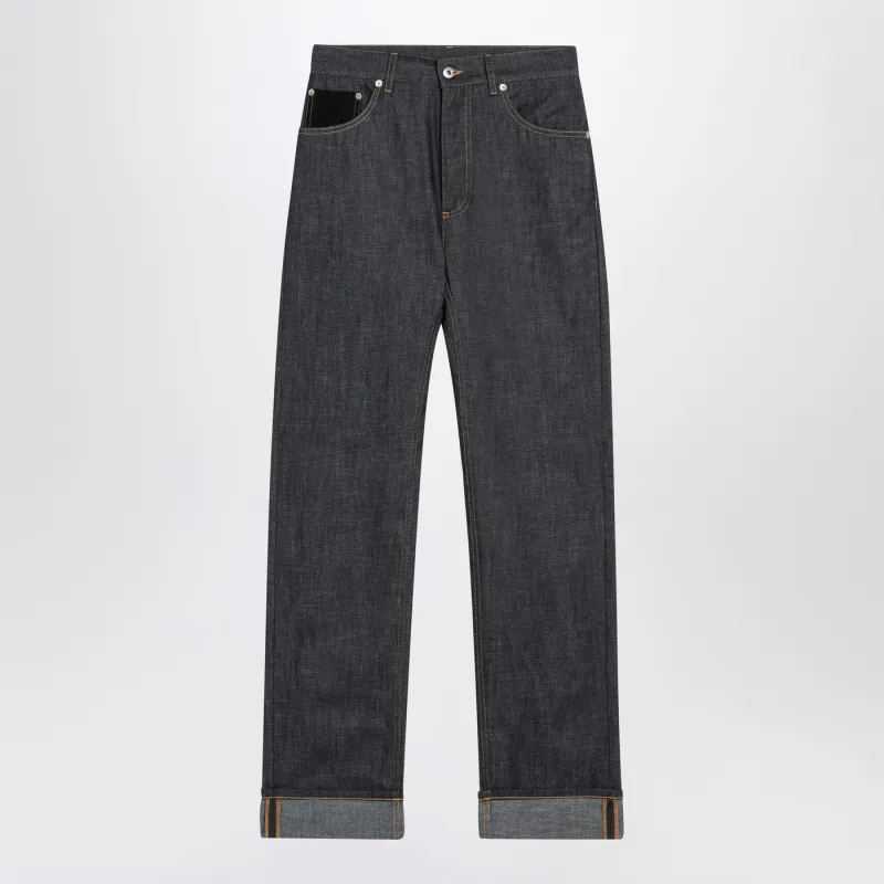 Jeans With Indigo Blue Turn-Up made by Bottega Veneta