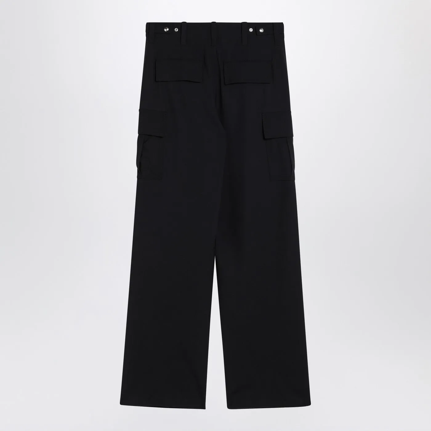 Midnight Blue Wool Cargo Trousers sold by Wanan Luxury product image thumbnail 2