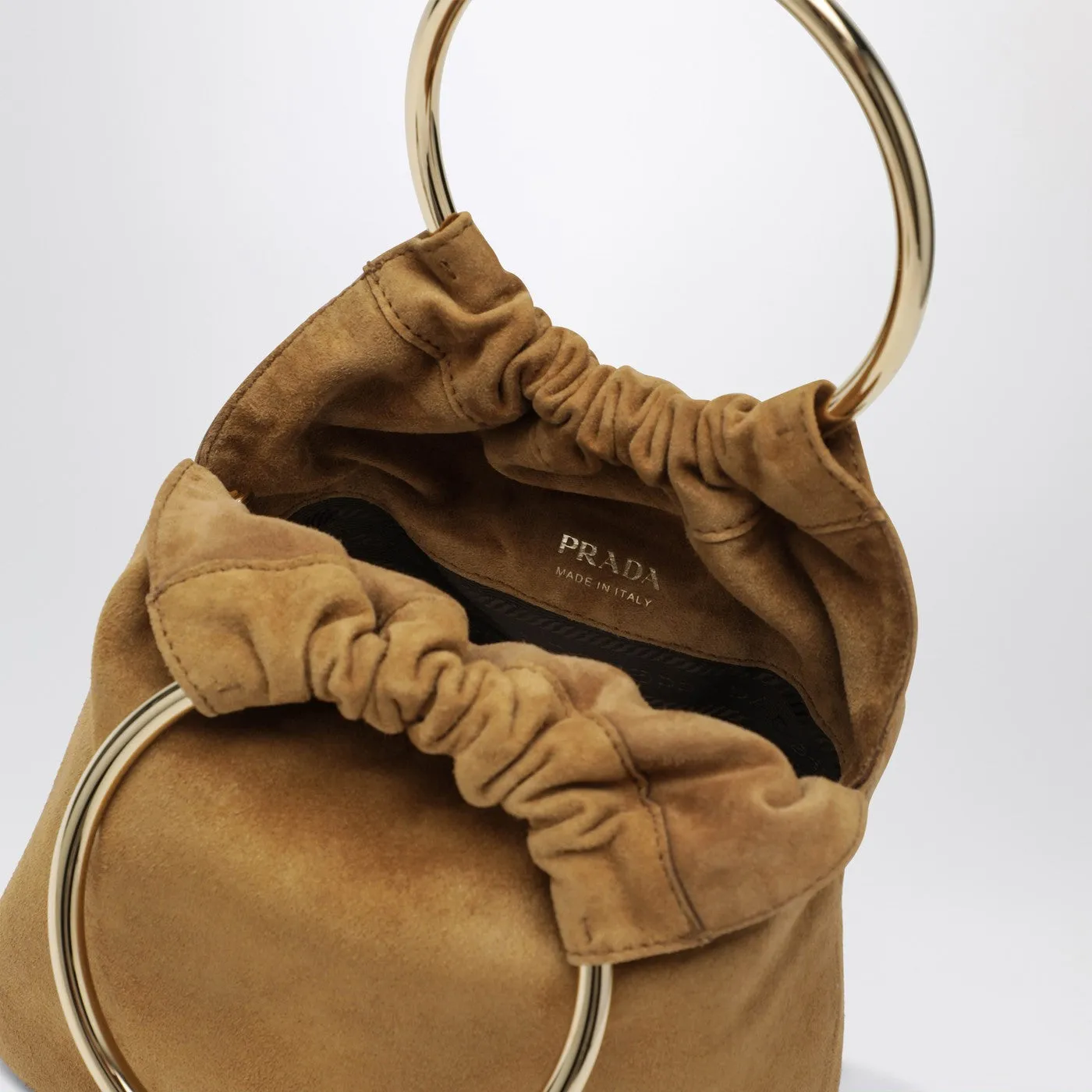 Mini Bucket Bag In Cinnamon Suede sold by Wanan Luxury product image thumbnail 3