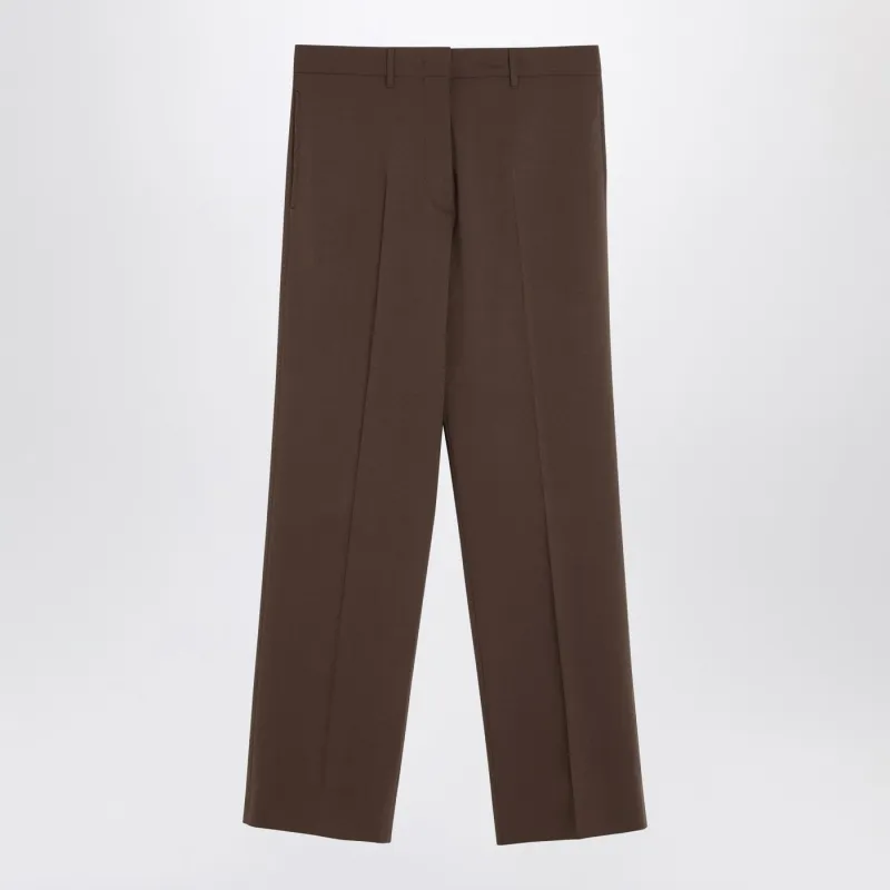 Brown Wool Trousers made by Miu Miu