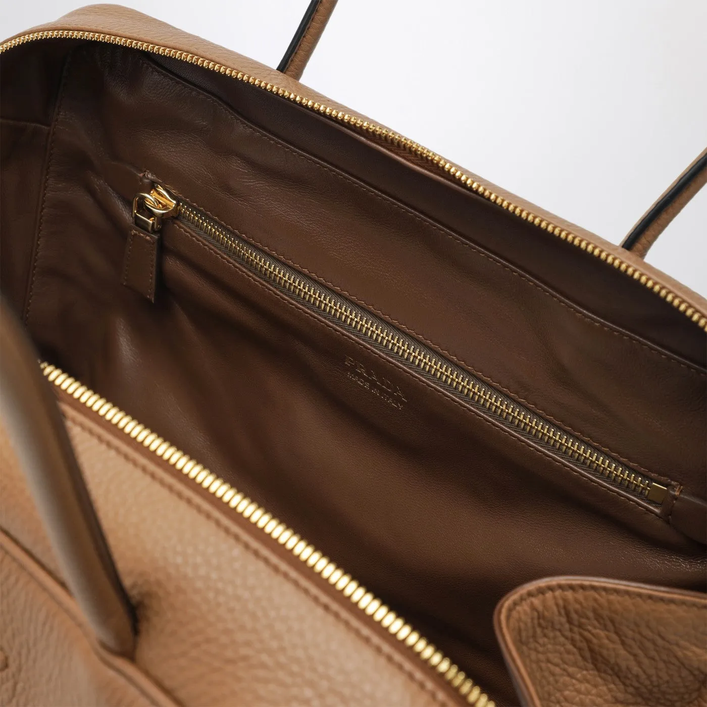 Large Duffle Bag In Caramel Leather sold by Wanan Luxury product image thumbnail 3