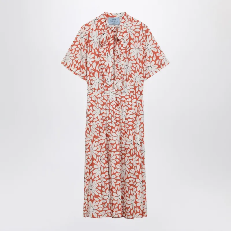 Floral Print Shirt Dress made by Prada