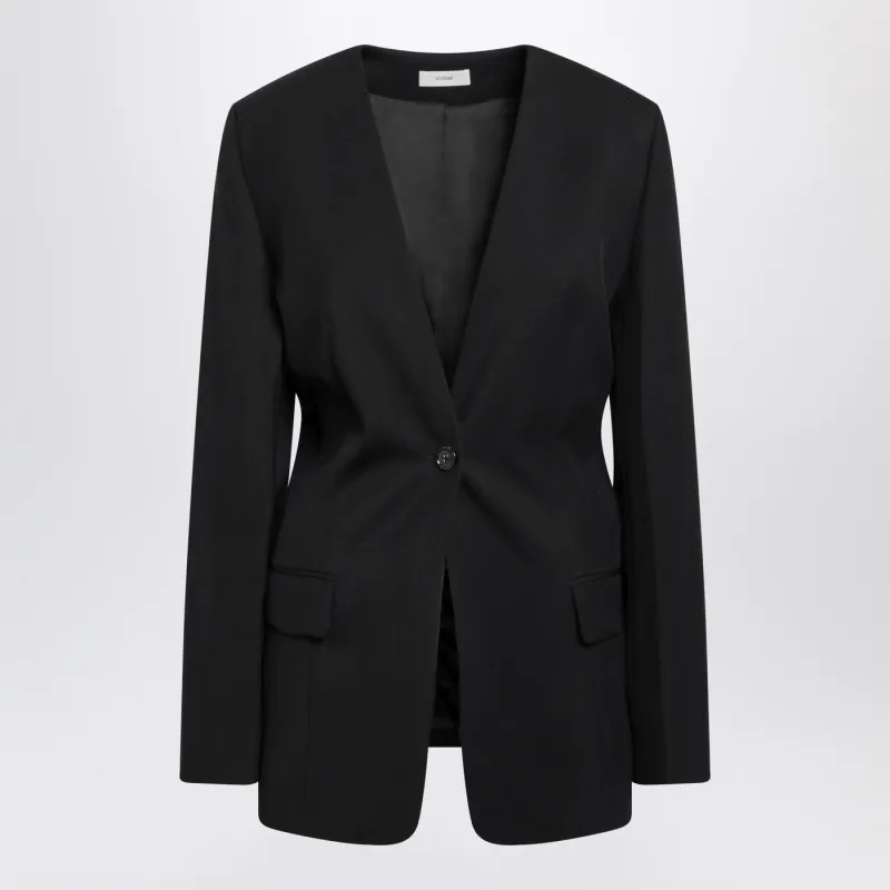 Black Wool-Blend Jacket made by Toteme
