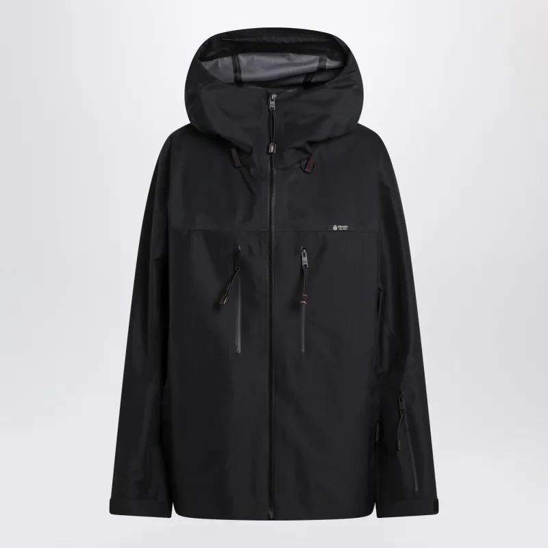 Black Technical Canvas Jacket made by Prada