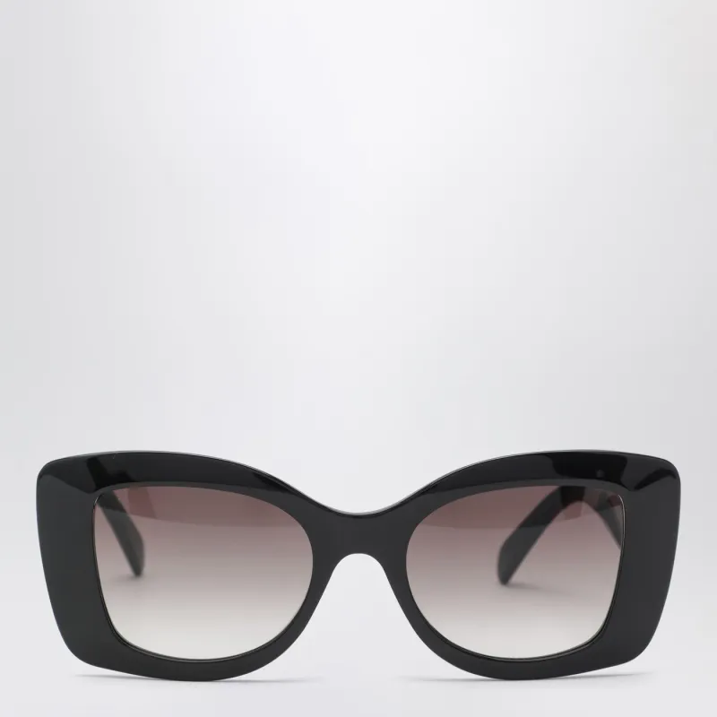 Butterfly Frame Sunglasses In Acetate Black made by Celine