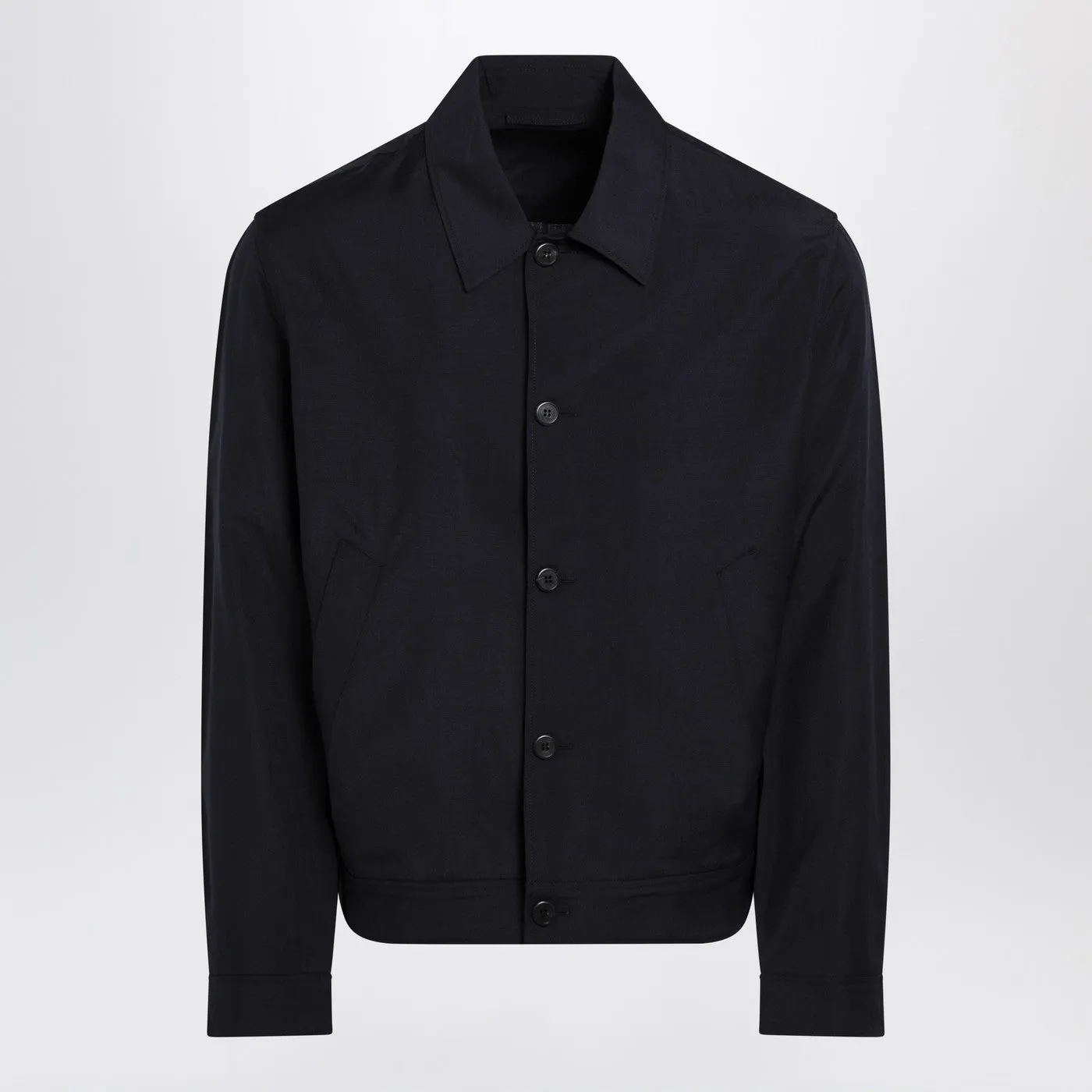Blue Wool And Mohair Jacket sold by Wanan Luxury
