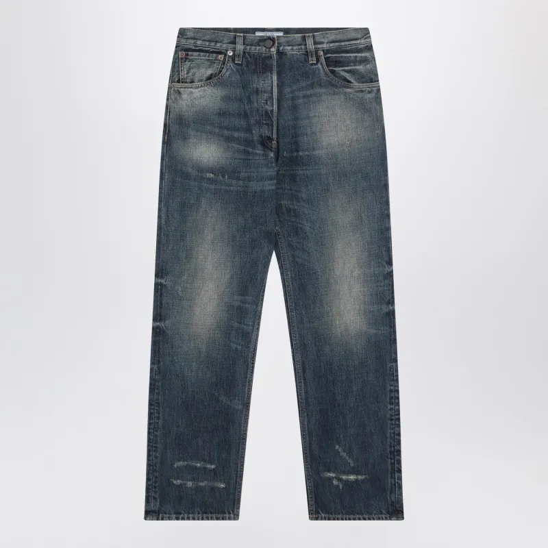 Jeans In Washed Blue Denim made by Prada