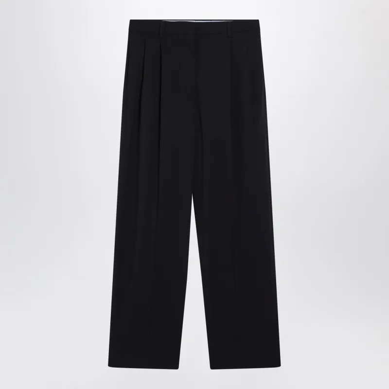 Blue Wool Trousers made by Miu Miu