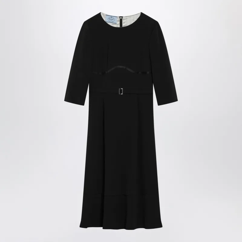 Black Silk-Blend Dress made by Prada