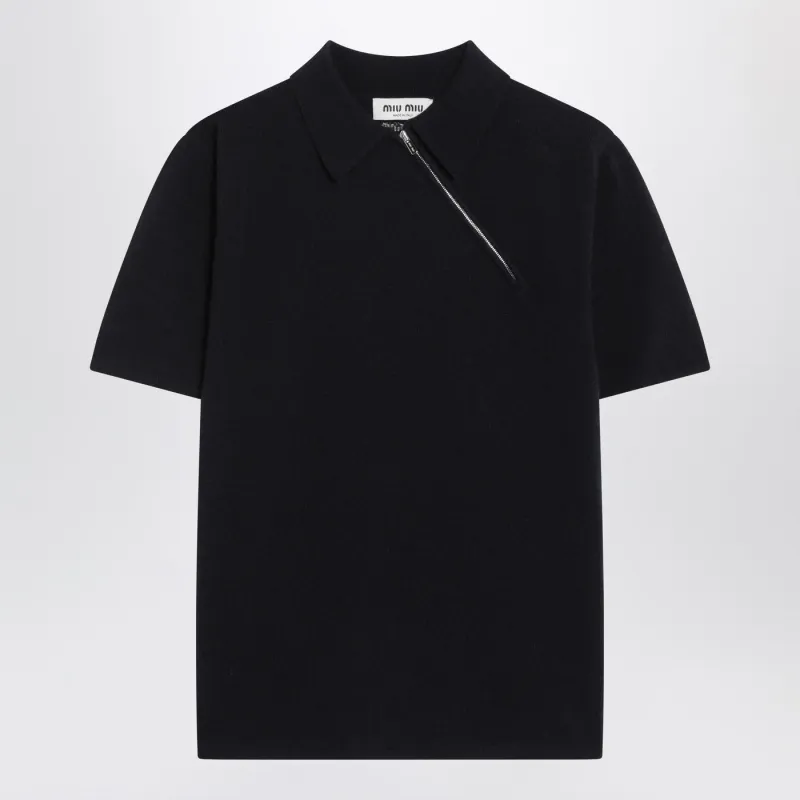 Polo In Cashmere Blue made by Miu Miu