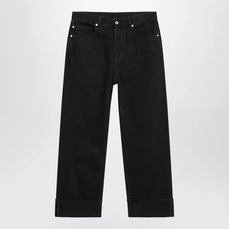 Faded Black Turn-Up Jeans made by Bottega Veneta