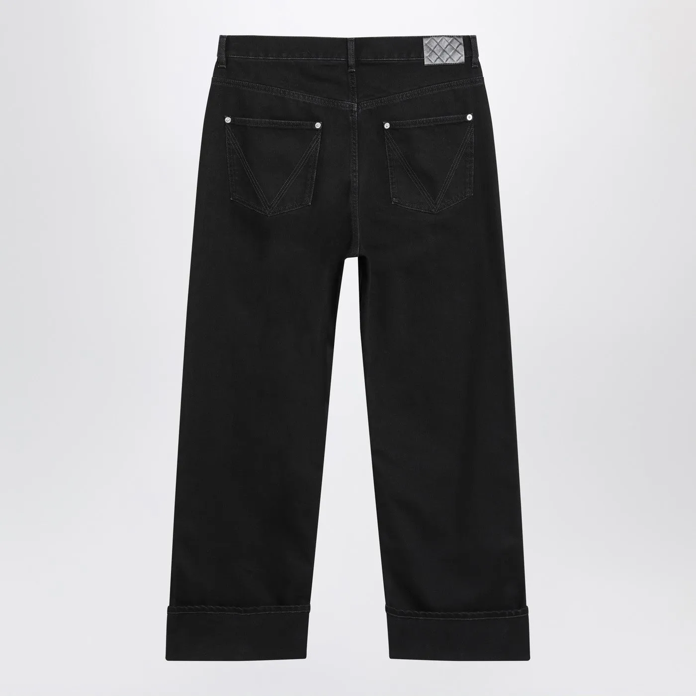 Faded Black Turn-Up Jeans sold by Wanan Luxury product image thumbnail 2