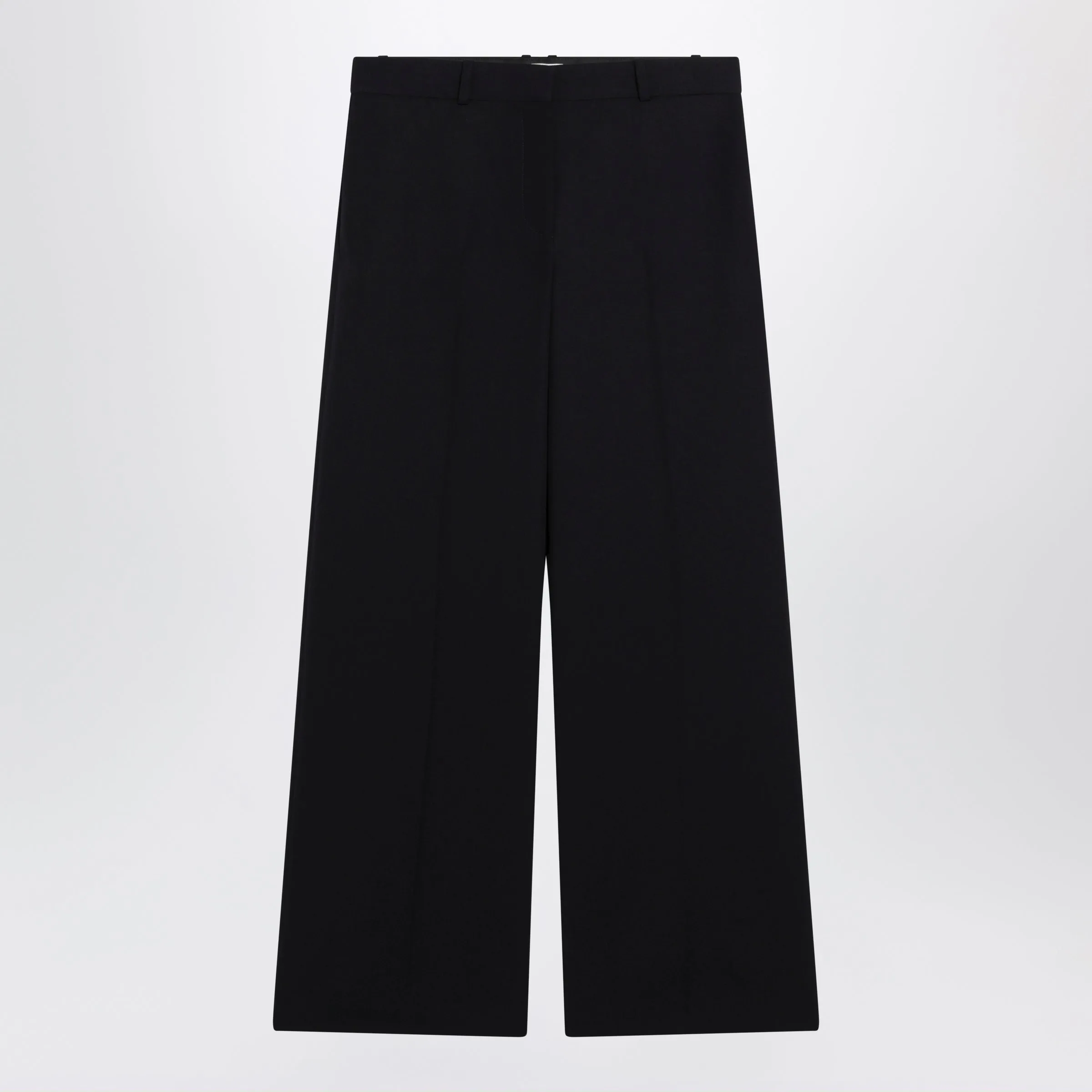 Straight-Leg Low-Rise Wool Gabardine Pants In Dark Navy sold by Wanan Luxury