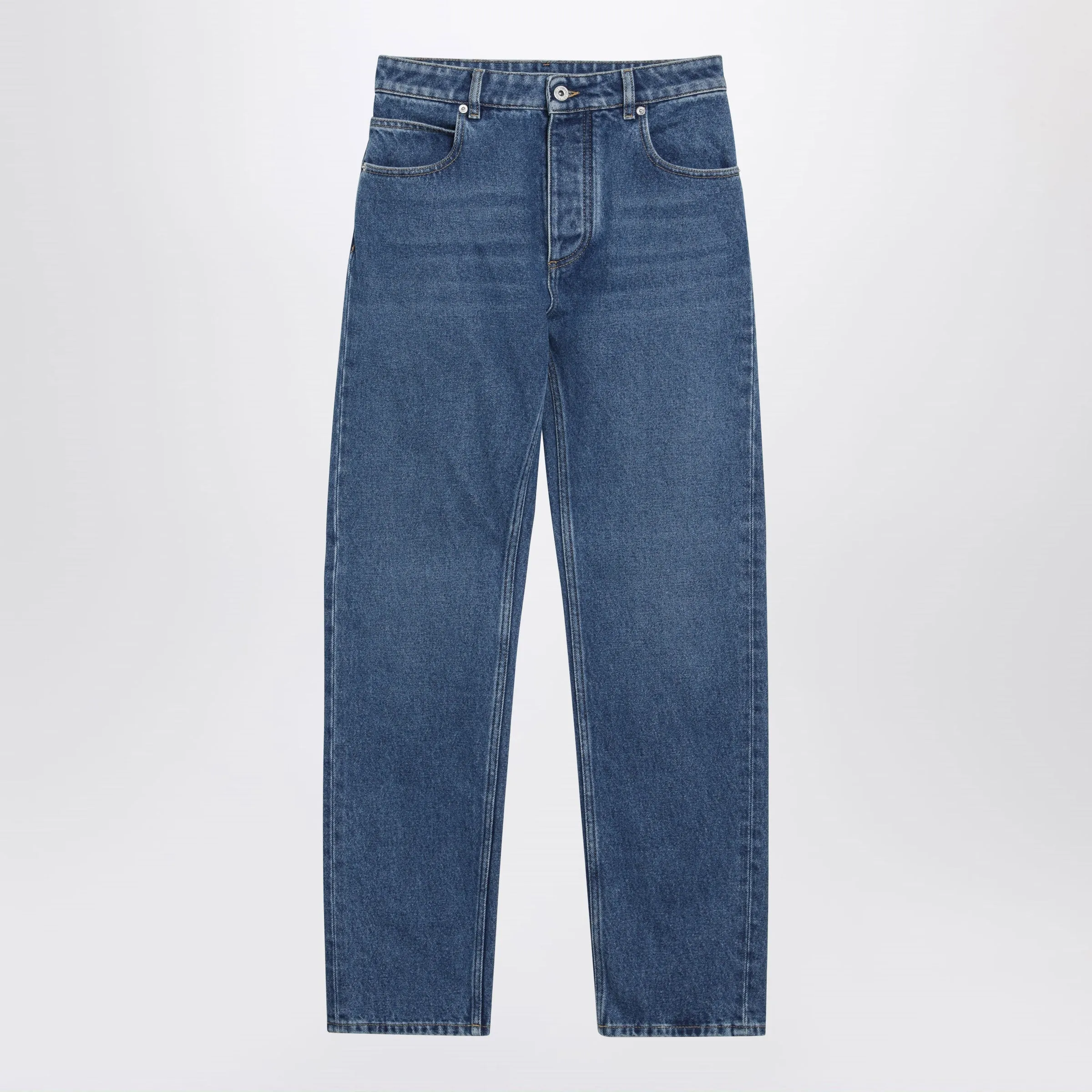 Straight-Leg Jeans In Medium Indigo Wash sold by Wanan Luxury