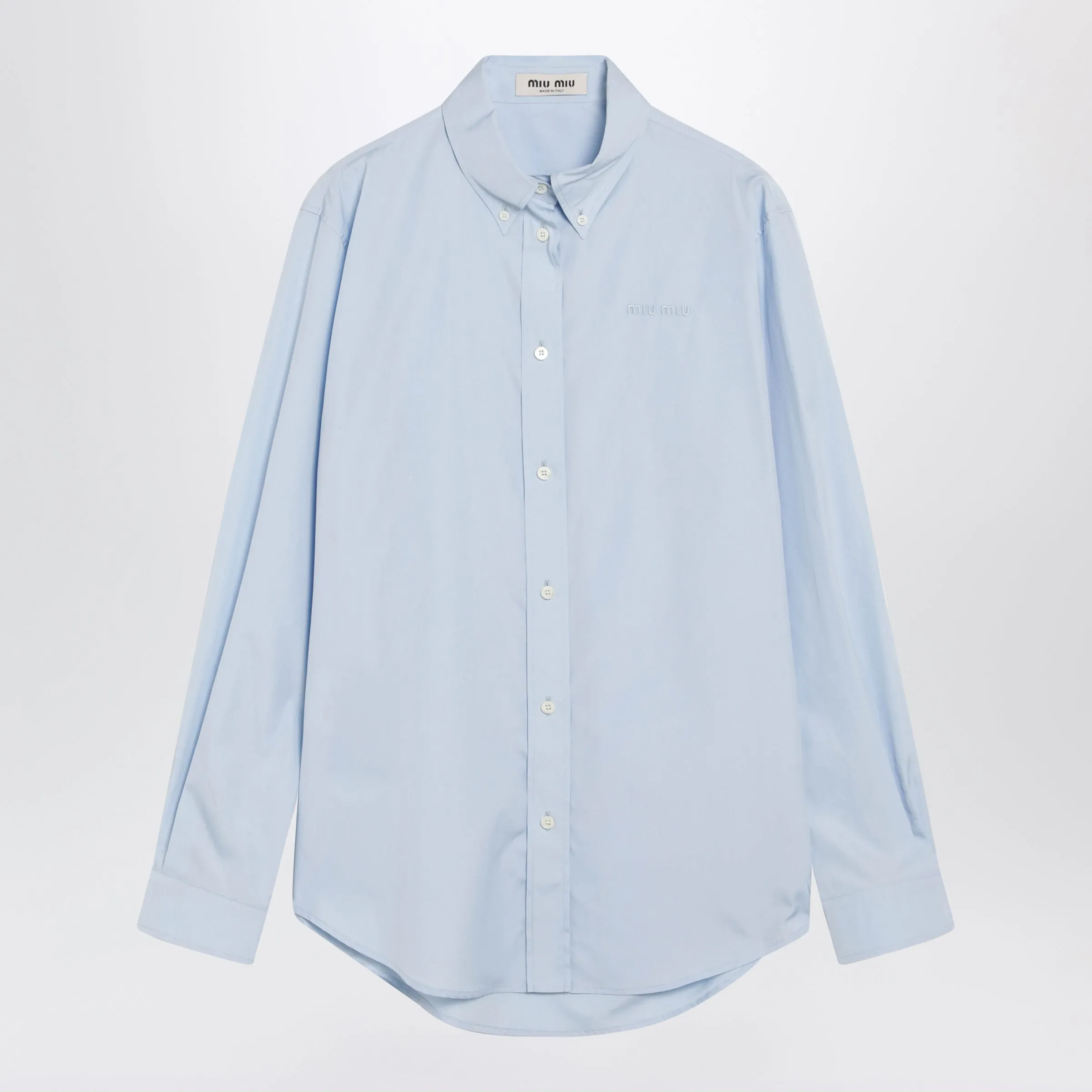 Light Blue Poplin Shirt sold by Wanan Luxury