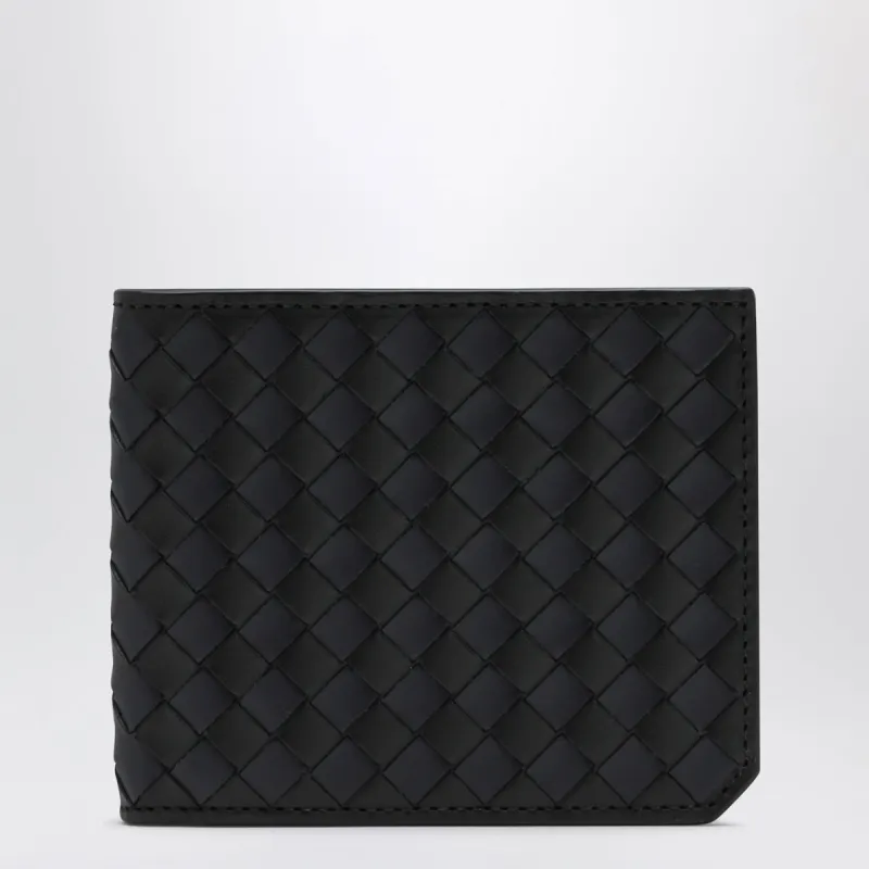 Small Intrecciato Wallet Black/Midnight made by Bottega Veneta
