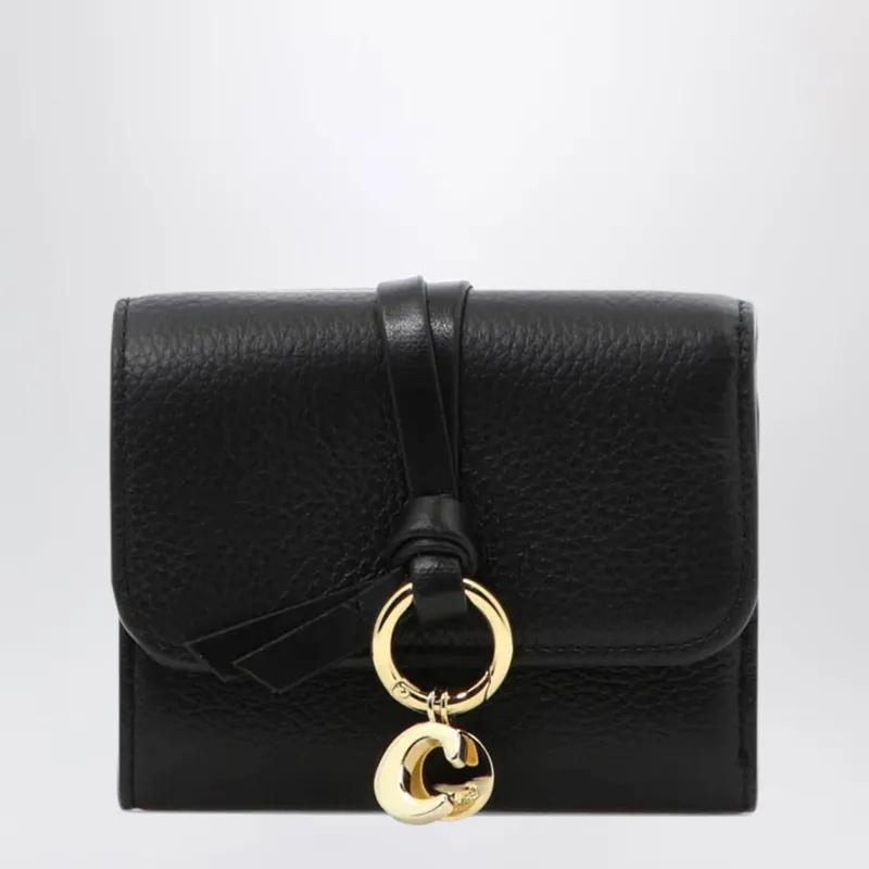 Small Alphabet Trifold Wallet Black made by Chloe