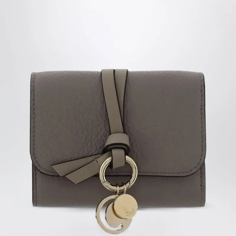 Small Alphabet Trifold Wallet Grey made by Chloe