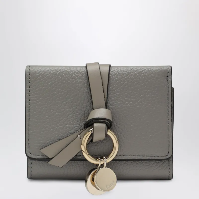 Grey Alphabet Mini Trifold Wallet made by Chloe