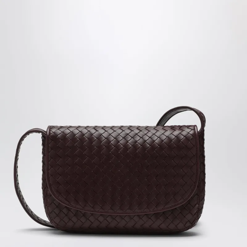 Braided Leather Shoulder Bag Mahogany made by Bottega Veneta