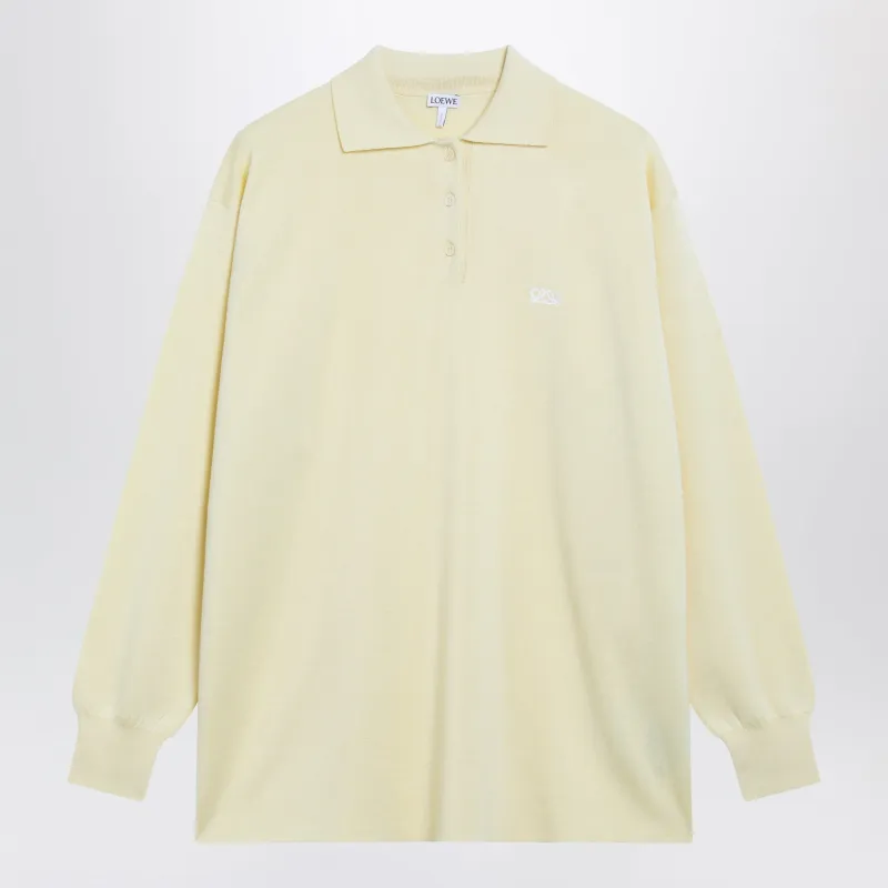 Cashmere And Silk-Blend Polo Sweater In Yellow made by Loewe