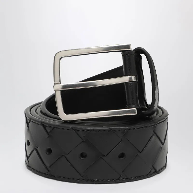 Black Intrecciato Belt made by Bottega Veneta