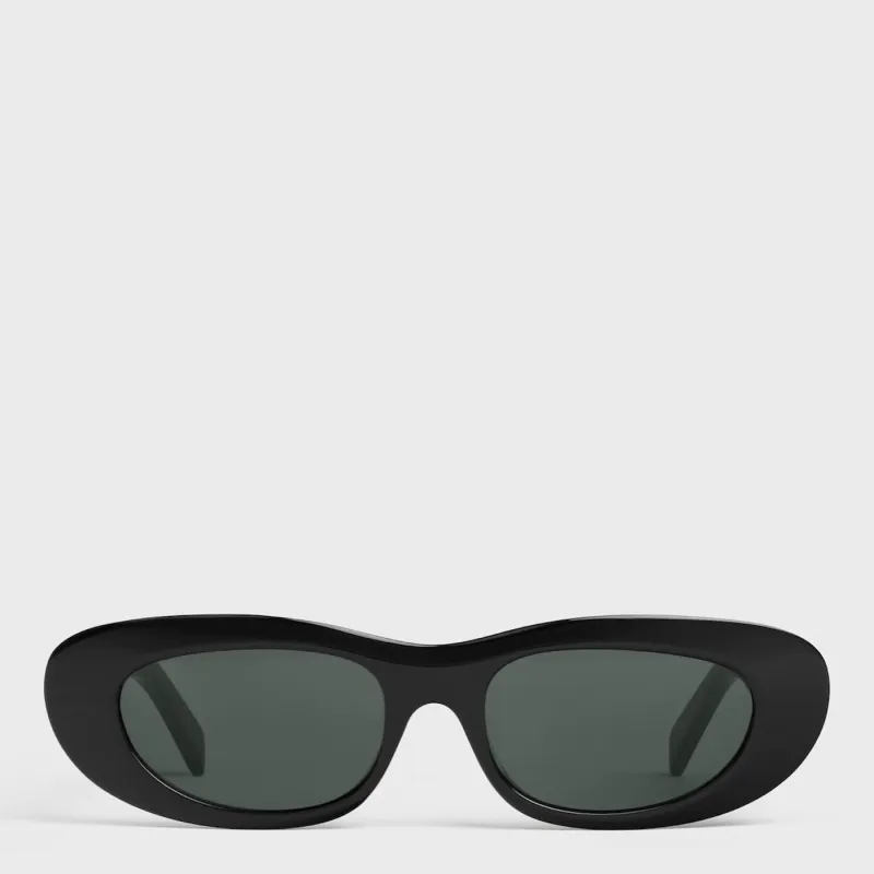 Cat Eye S310 Sunglasses In Acetate Black made by Celine