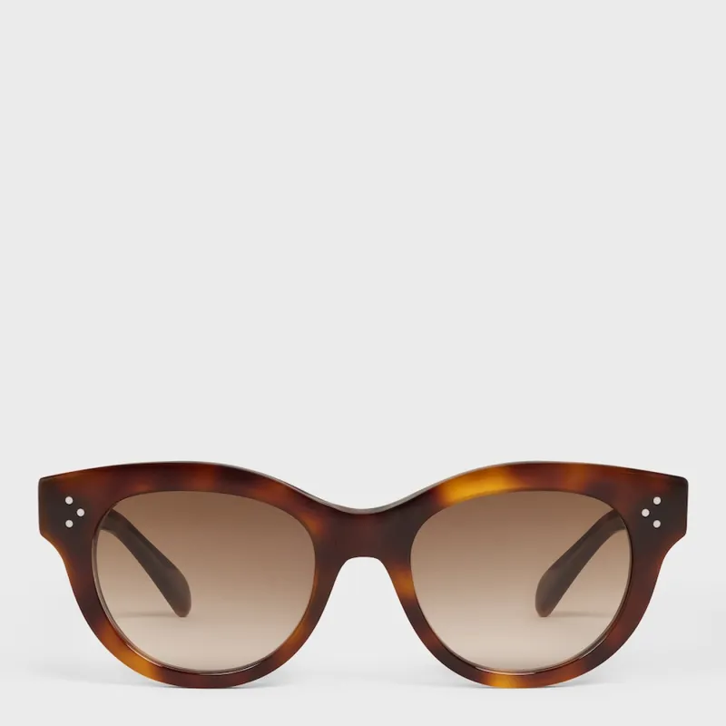 Round S332 Sunglasses In Acetate Classic Havana made by Celine