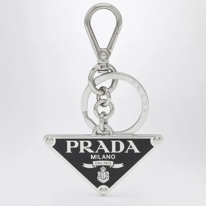 Black Metal Keyring made by Prada