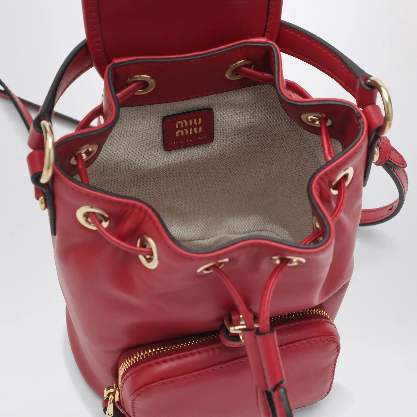 Small Red Leather Backpack sold by Wanan Luxury product image thumbnail 3